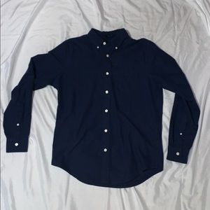 Dark Blue Casual Abercrombie Button Down